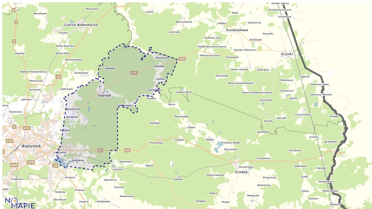 Mapa uzbrojenia terenu Supraśla